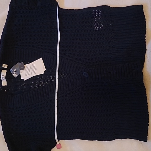 NWT joie size small open-knit cotton linen blend cardigan - Picture 5 of 7